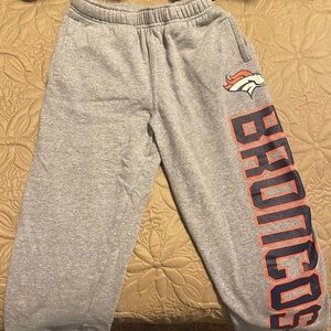 Reebok Gray Broncos Logo Joggers